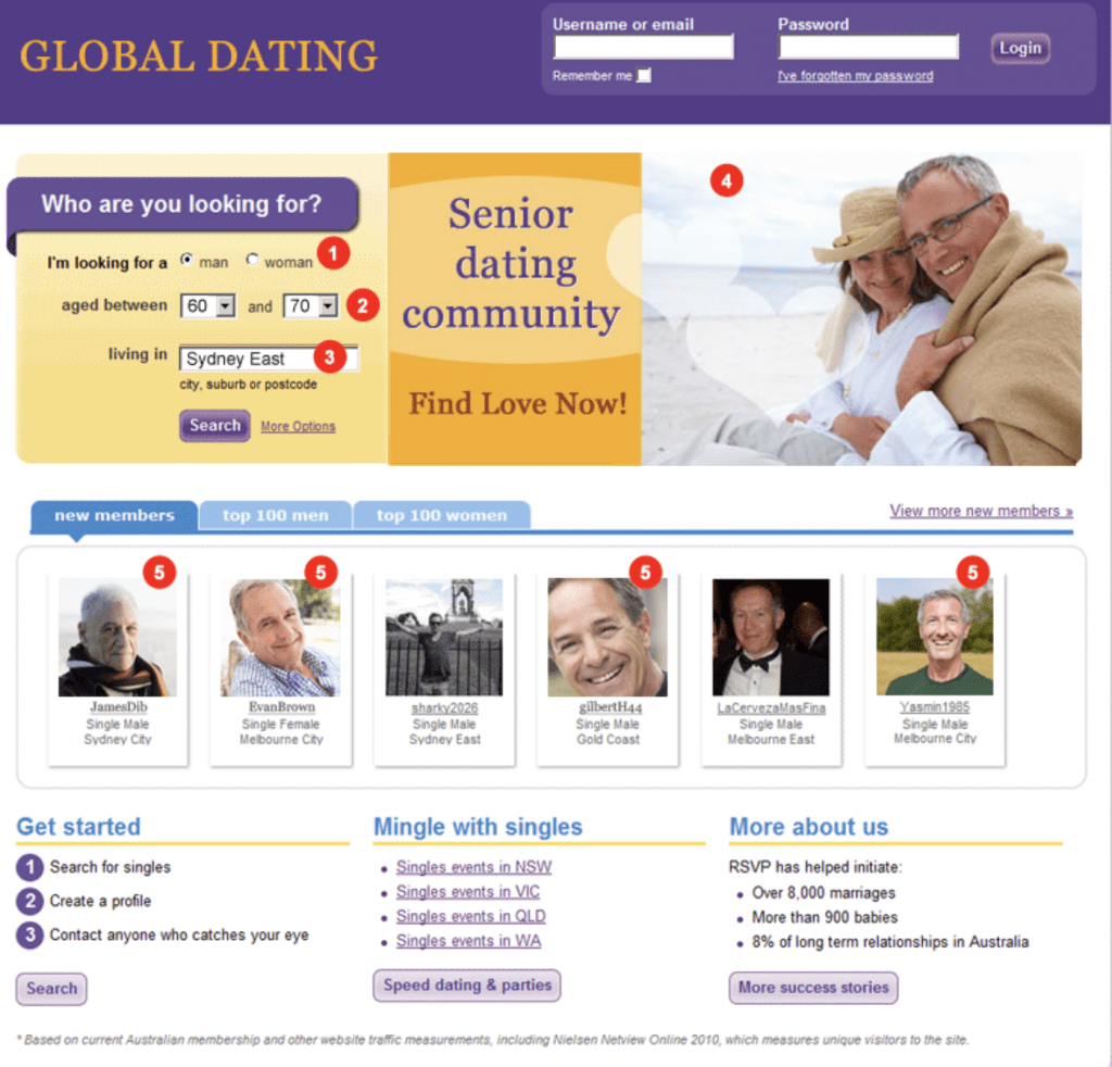 Dating-Website für über 60