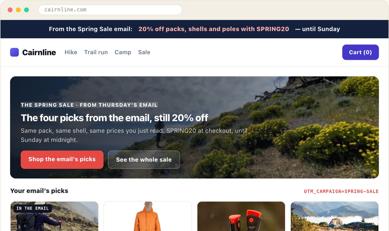 UTM Message Match Personalization Example