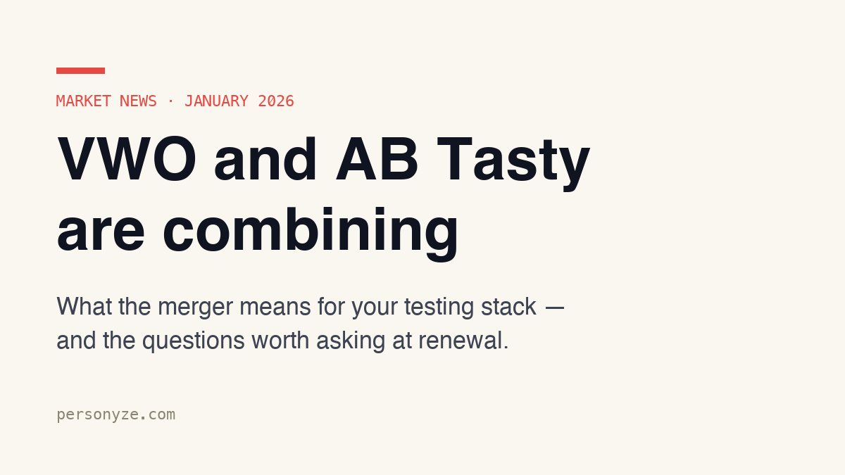 VWO and AB Tasty are combining - what the merger means for your testing stack